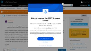 unable to log on my AT&T business account - AT&T Community