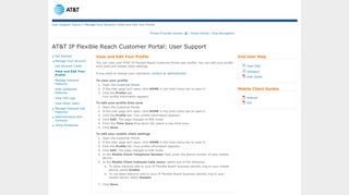 View and Edit Your Profile - AT&T Wireless