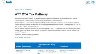 ATT CTA Tax Pathway | The Hub