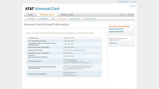 AT&T Universal Card: Contact Us