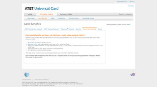AT&T Universal Card: Recurring Payments