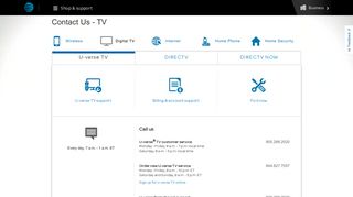 AT&T DIRECTV & U-verse TV Contact Numbers & Live Chat