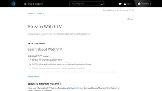 Stream WatchTV - U-verse TV Support - AT&T