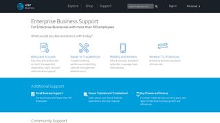 AT&T Support for Enterprise Business Customers