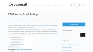 AT&T Yahoo Email Settings - GroupMail