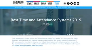 The Best Time and Attendance Systems of 2019 - Business News Daily