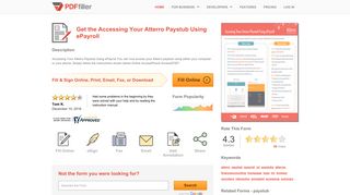 Fillable Online Accessing Your Atterro Paystub Using ePayroll Fax ...