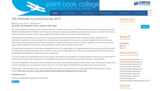 The Attitudes to School Survey 2017 - Point Cook College