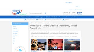Attraction Tickets Direct's Frequently Asked Questions