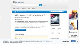 ATZ - Automobiltechnische Zeitschrift - Springer