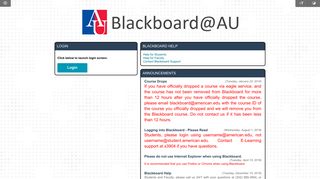 AU Blackboard - American University
