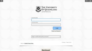Blackboard Learn - UQ Blackboard - University of Queensland