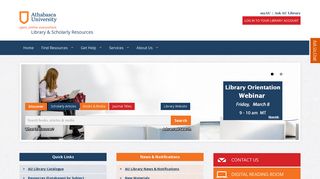 Athabasca University Library & Scholarly Resources