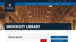 University Library | University Library - University of Adelaide