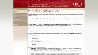 AUB - Learning Management System - What is Moodle?