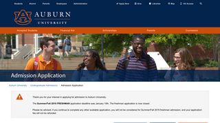 Admission Application | Office of Undergraduate ... - Auburn University