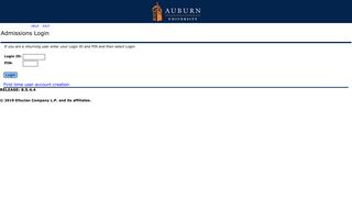 Admissions Login - Auburn University