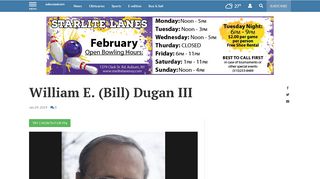 William E. (Bill) Dugan III | Obituaries | auburnpub.com