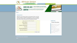 Register Here - AUC - Recruitment - African Union Commission