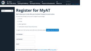 Register for MyAT - Auckland Transport