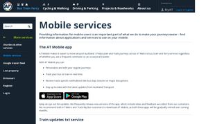 Mobile services - Auckland Transport