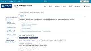 Logging in | The University of Auckland - Libraries and Learning ...