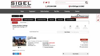 Online Auctions | Sigel Equipment Co. | Sigel, IL | Auction Time | Ag ...