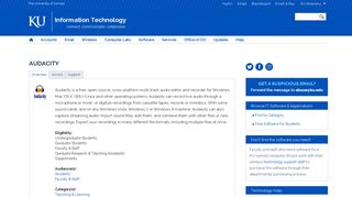 Audacity | Information Technology