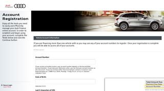 Audi Finance -- Account Registration