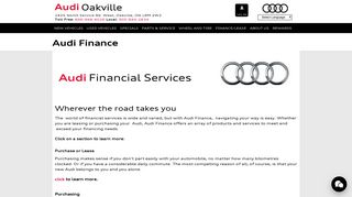 Audi Finance - Wherever the road takes you | Audi Centre Oakville