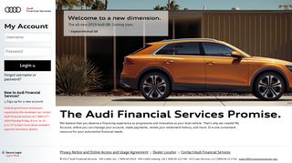 My Audi Financial Services Account