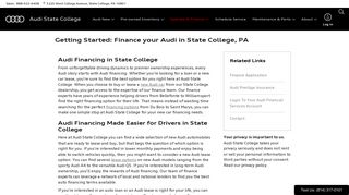 Audi Car Loan and Lease | Audi State College Financing