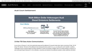 Audi TDI Diesel Settlement- for Vehicle owners