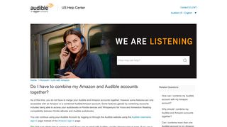 Do I have to combine my Amazon and Audible accounts together?