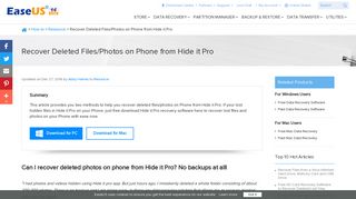 Hide it Pro Recovery: Recover Deleted Files/Photos on Phone from ...