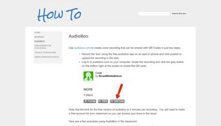 AudioBoo - How To - Google Sites