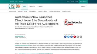 AudiobooksNow Launches Direct from Site Downloads of All Their ...