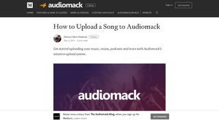 How to Upload a Song to Audiomack – The Audiomack Blog