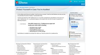 TurboTax® - Audit Defense - Protect Yourself in Case You're Audited