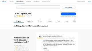 Audit Logistics, LLC Careers and Employment | Indeed.com