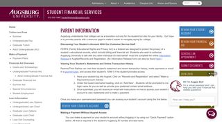 Parent Information - Student Financial Services | Augsburg University