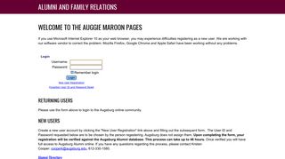 Augsburg College Register/Login Page - Alumni and Friends