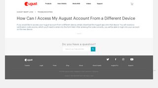 How Can I Access My August Account From a Different Device