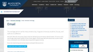 Email - Information Technology - Augusta University