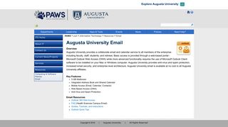 Augusta University Email - PAWS