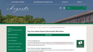Pay Your Water/Sewer/Stormwater Bill Online | Augusta, GA - Official ...