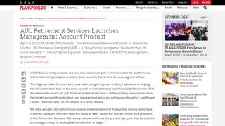 AUL Retirement Services Launches Management ... - PlanSponsor
