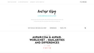 AuPair.com & AuPair-world.Net - Similarities and Differences