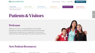 Patients & Visitors | Aurora Health Care