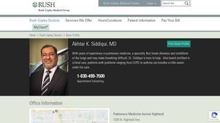 Dr. Akhtar Siddiqui, MD - Pulmonary Medicine - Aurora, IL - Rush ...